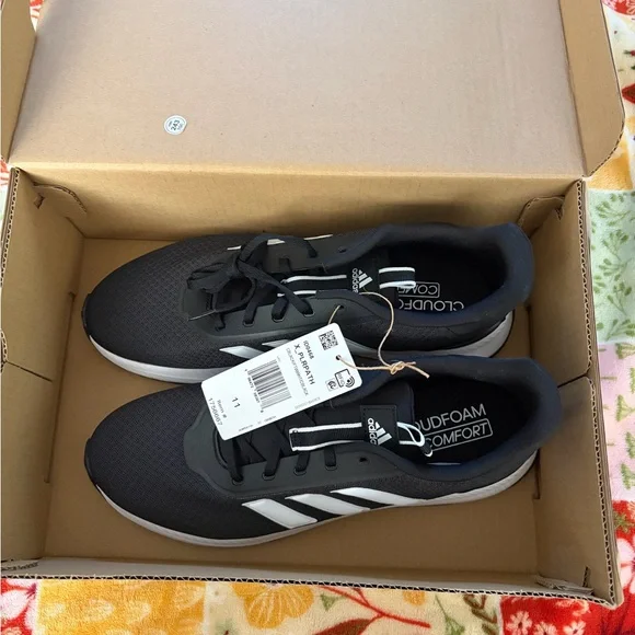 ❤️Adidas Black and White Athletic Shoes Size 11 New X _PLRPTH Running Shoes - Picture 5 of 7